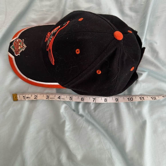 VTG 90’s Baltimore Orioles Twins Enterprises black/orange/ White Baseball Hat. - Picture 9 of 12